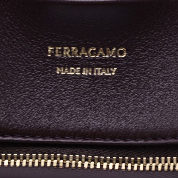 Ferragamo Gancini Tote Bag in Brown Leather - Picture 9 of 10